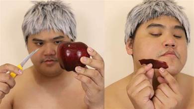 泰國小哥放飛自我，難怪萊納皮這麼脆，原來貼的都是蘋果